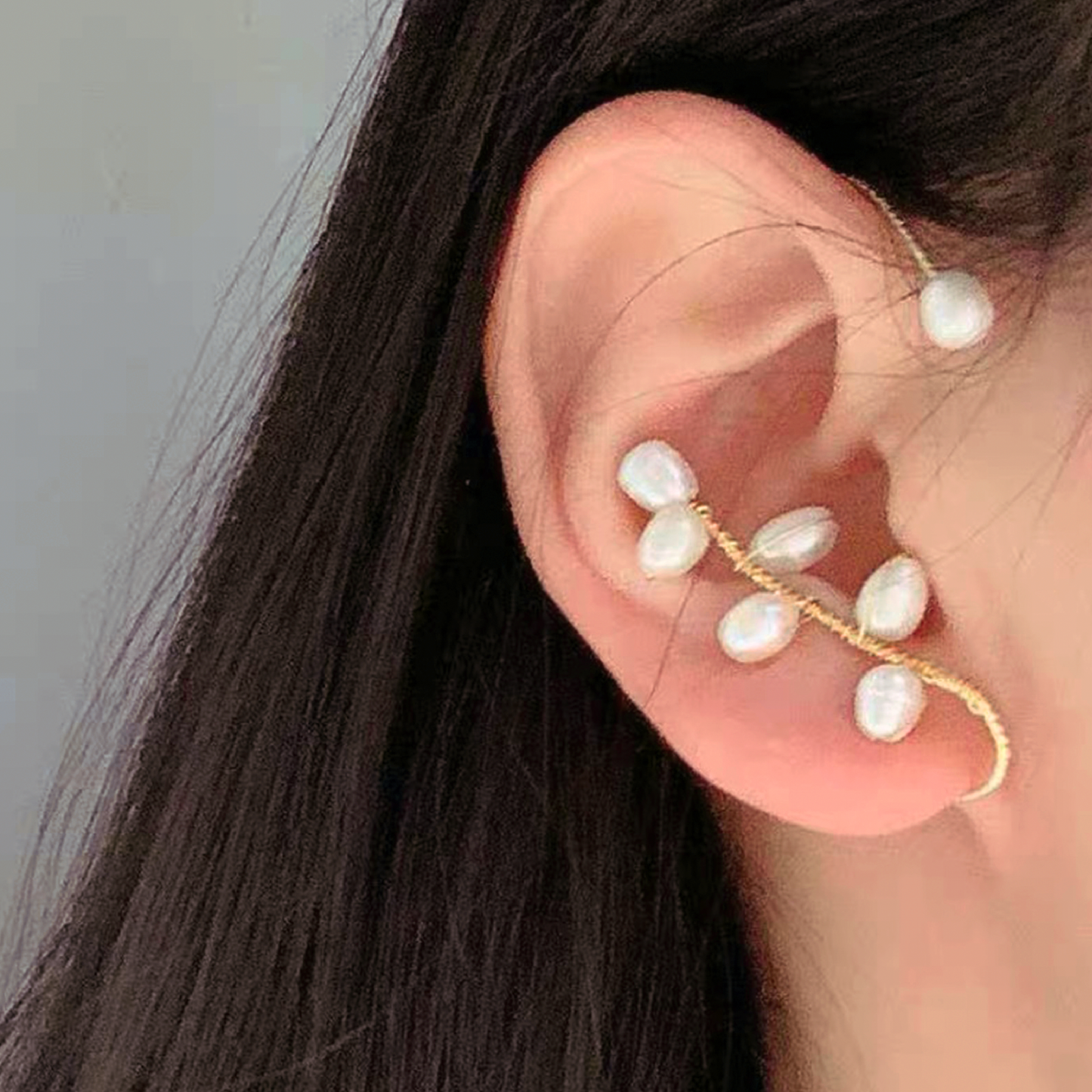 Pearl Vintage Ear Cuff Earrings