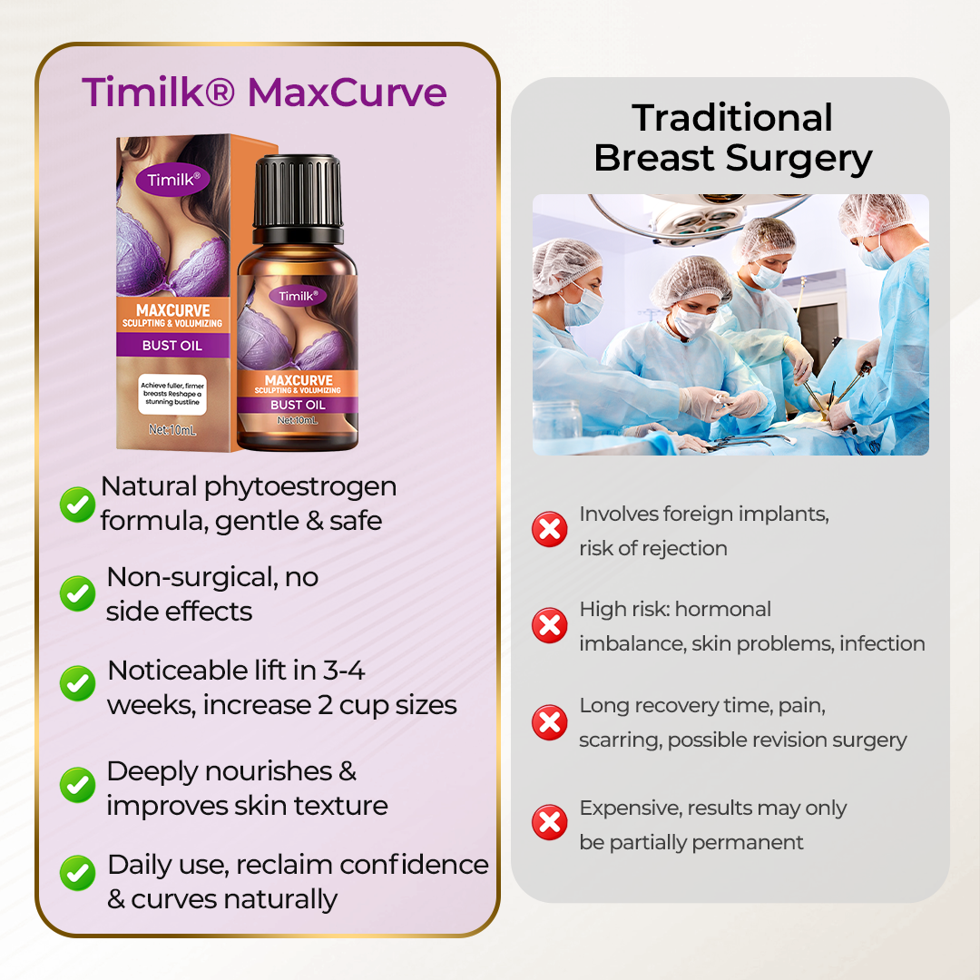 Timilk® MaxCurve Sculpting & Volumizing Bust Oil 🌸 — Say Goodbye to Sagging & Flat Busts 💖, Get Fuller, Firmer Curves 📈, Non-Surgical ✅, Try It Now! 🔥